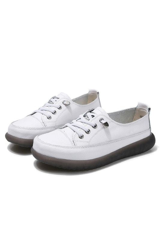 Tênis Feminino Branco de Couro Legítimo