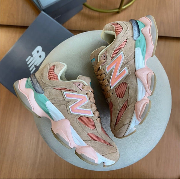 New Balance 9060 Salmão em Couro Legítimo