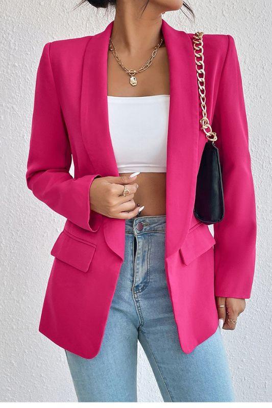 Blazer Alfaiataria Amanda Feminino em Crepe em Lapela Alongado - Mariom Fashion