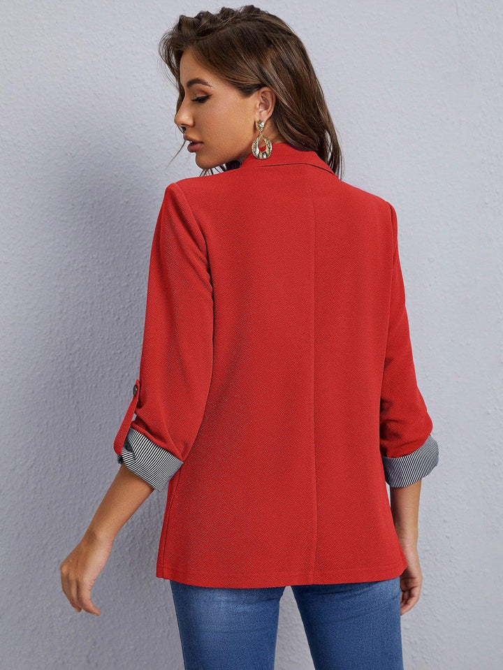 Blazer de Alfaiataria Feminino Acinturado Valentina Vermelho - Mariom Fashion