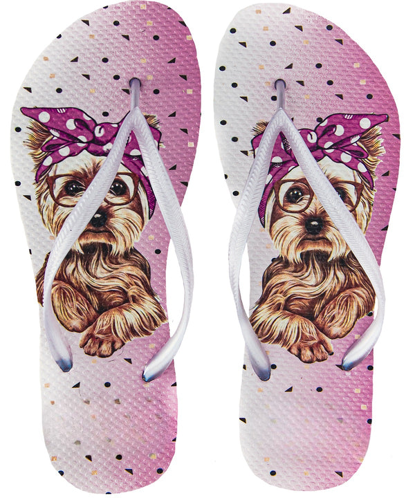 Chinelo Feminino Estilo Havaianas Dog Rosa