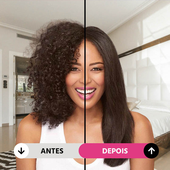 Pente Alisador de Cabelo 5 em 1 Sem Fio InfiniteGlam: Alisamento, Ondulação, Volume, Brilho