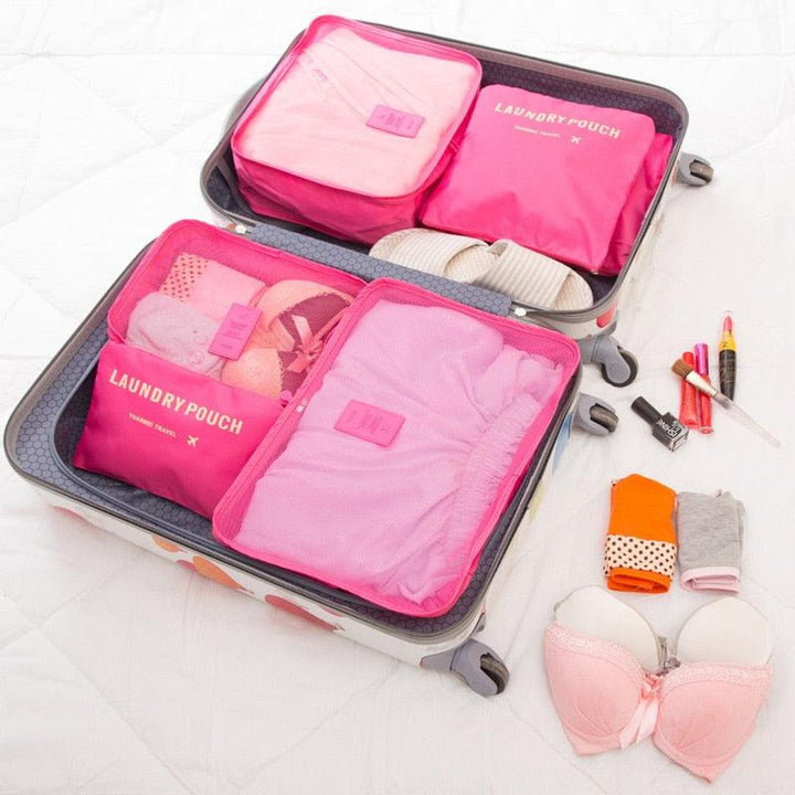 Kit Organizador de Mala 6 peças TravelBag - Mariom Fashion