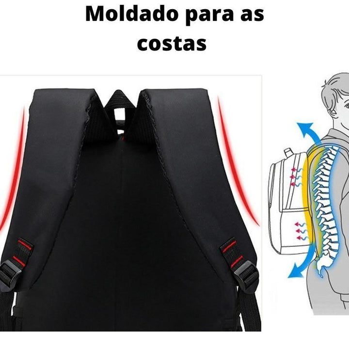 Mochila À prova d'água para Notebook Carregamento USB - Mariom Fashion