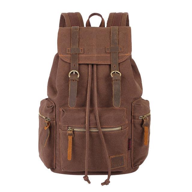 Mochila Canvas Impermeável Espaçosa Unissex - Mariom Fashion