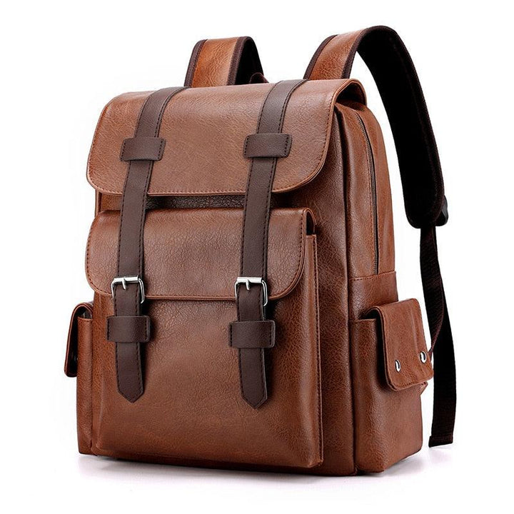 Mochila Couro Masculina Clássica Light - Mariom Fashion