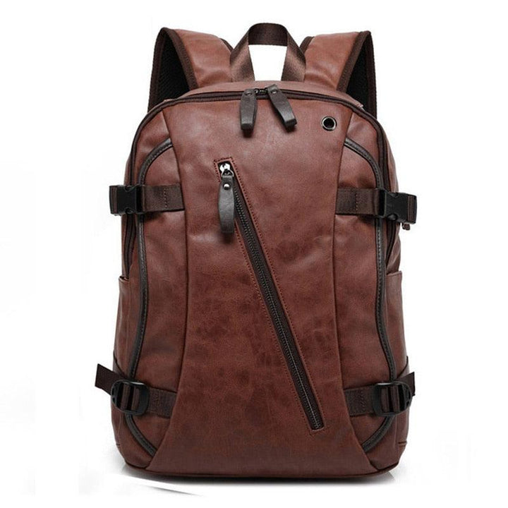 Mochila de Couro Masculina Retrô Clássica - Mariom Fashion