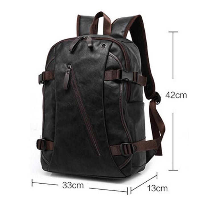 Mochila de Couro Masculina Retrô Clássica - Mariom Fashion