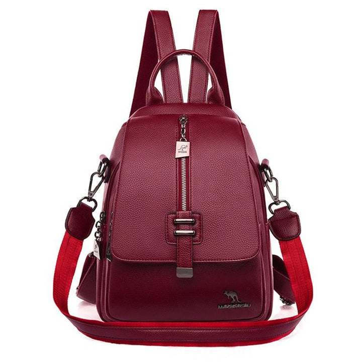 Mochila de Couro Para Mulheres Multi-utilidades - Mariom Fashion