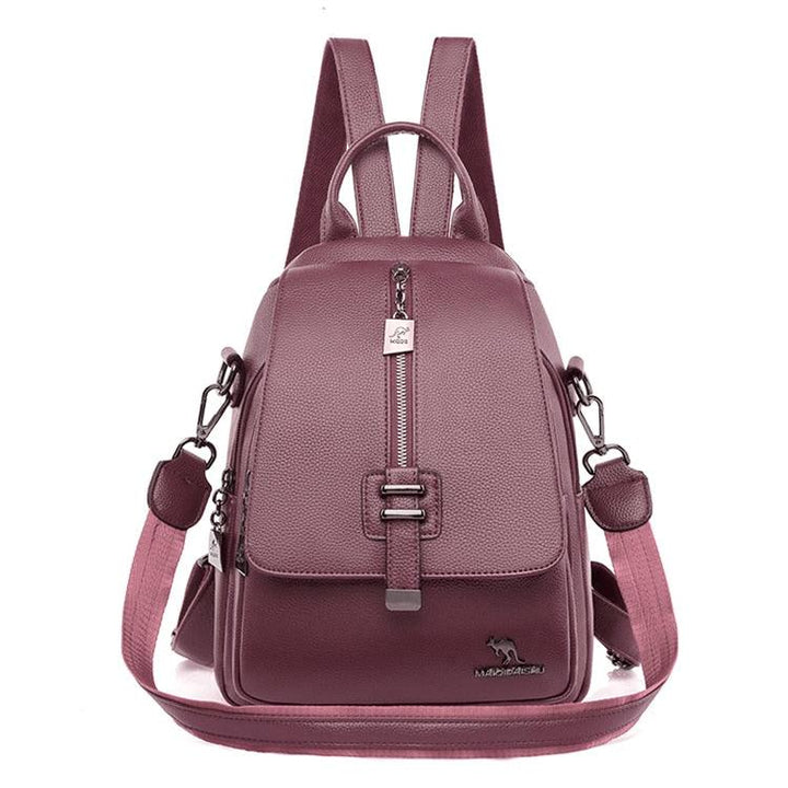 Mochila de Couro Para Mulheres Multi-utilidades - Mariom Fashion