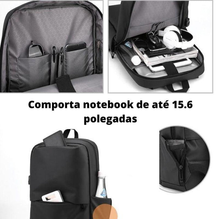 Mochila de Negócios para Notebook Viagens À Prova D'água - Mariom Fashion