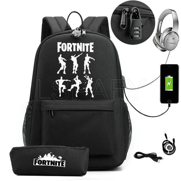 Mochila Infantil Senha Fortnite Dancinhas + Estojo de BRINDE - Mariom Fashion