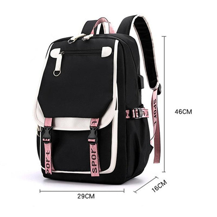 Mochila Sport Escolar com Porta USB - Mariom Fashion