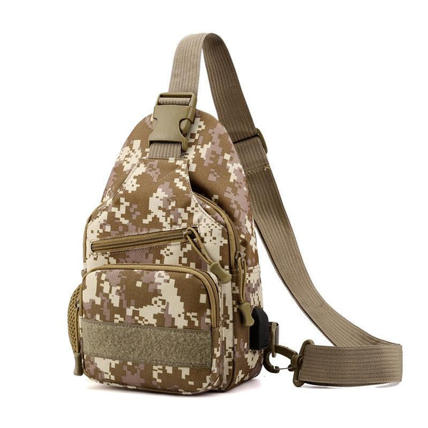 Mochila Tática Pequena USB de Peito Camuflada - Mariom Fashion