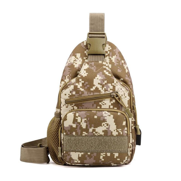 Mochila Tática Pequena USB de Peito Camuflada - Mariom Fashion