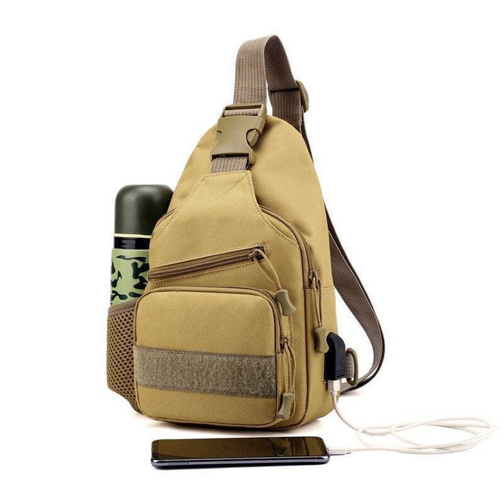 Mochila Tática Pequena USB de Peito Camuflada - Mariom Fashion