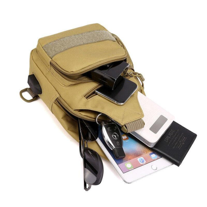 Mochila Tática Pequena USB de Peito Camuflada - Mariom Fashion