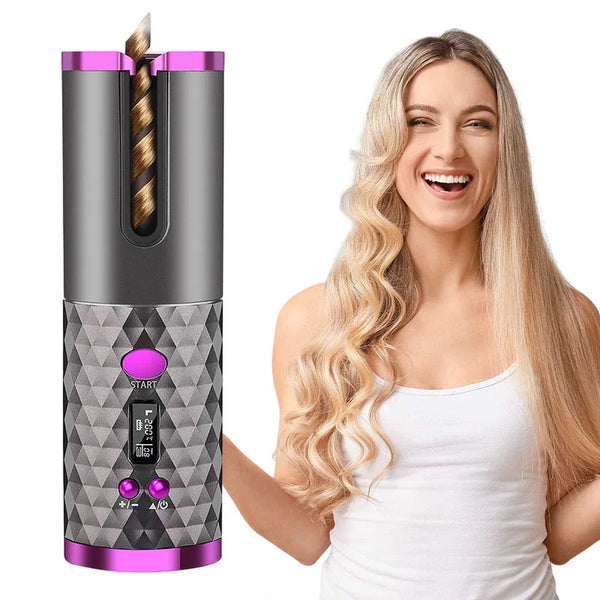 Modelador de Cachos Automático Sem Fio Portátil TwistGlam para Cabelos Perfeitos