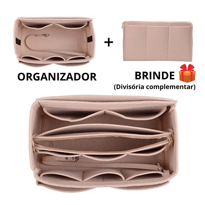 Organizador de Bolsas com 15 divisórias + Bolsa Complementar (ÚLTIMO DIA DE PROMOÇÃO) - Mariom Fashion