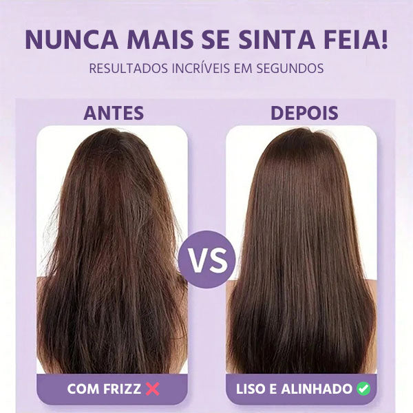 Pente Alisador de Cabelo 5 em 1 Sem Fio InfiniteGlam: Alisamento, Ondulação, Volume, Brilho