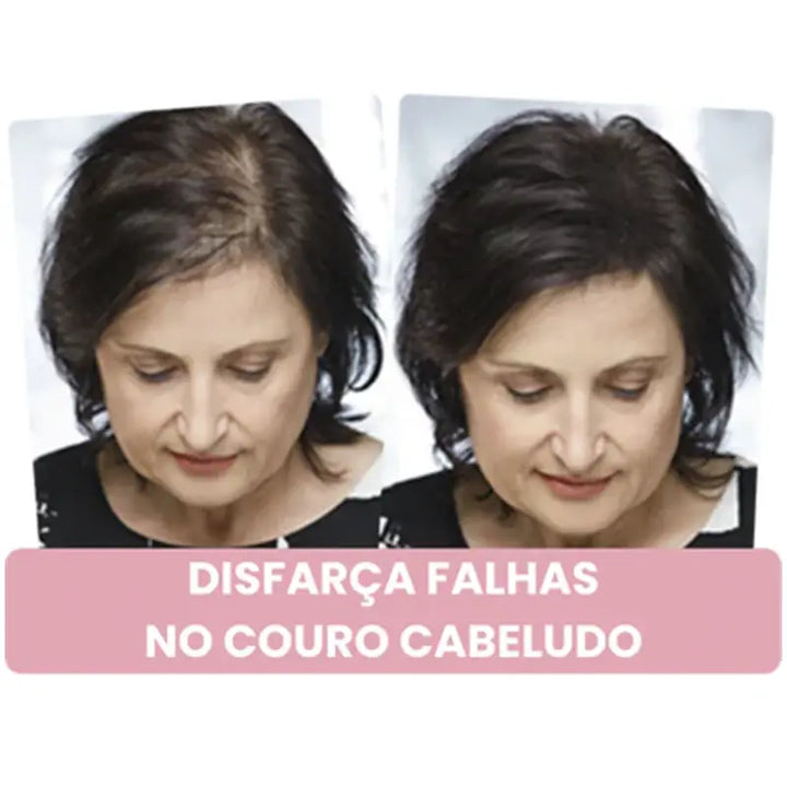 Maquiagem Capilar FillHair: Disfarça Cabelos Brancos e Ralos, À Prova D'água